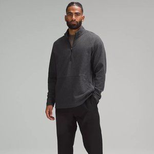 Lululemon Men's At Ease Half Zip Heather Black NWOT Size Medium